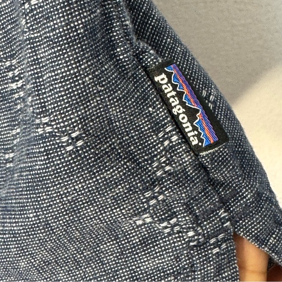 Patagonia Men’s Back Step Goshawk Dobby New Navy Shirt Sz M - Picture 10 of 14